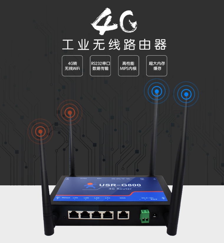 工业全网通4G无线路由器USR-G800 赋能工业互联的通信基石
